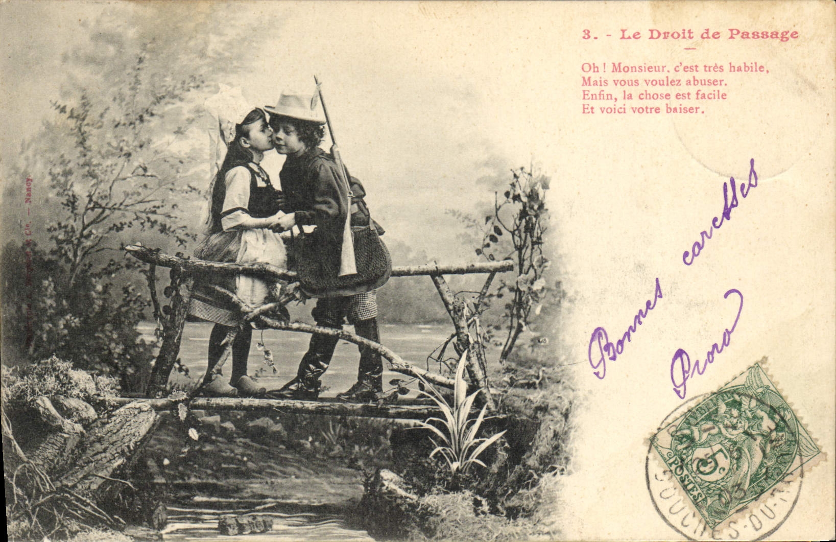 CPA Fantaisie Enfants Le droit de passage