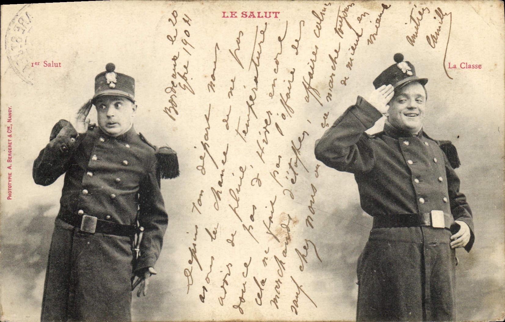 CPA Fantaisie Le salut Militaria