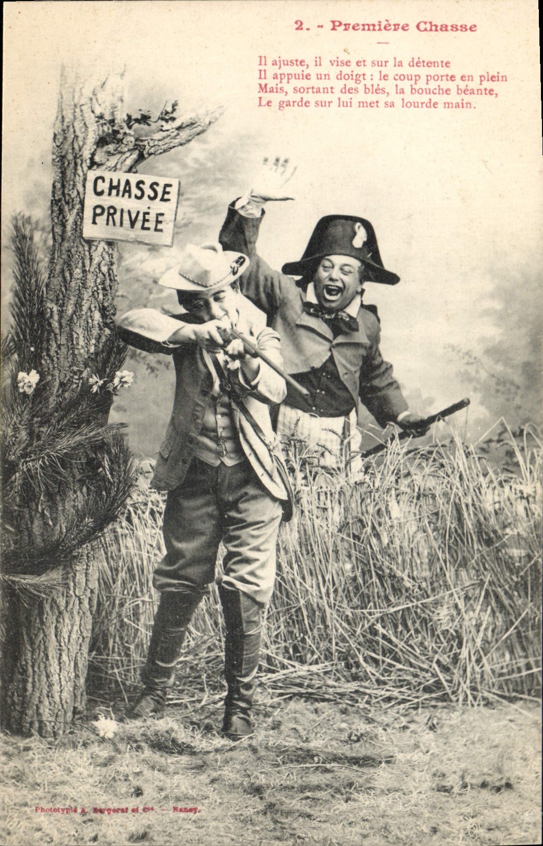 CPA Fantaisie Premiere chasse