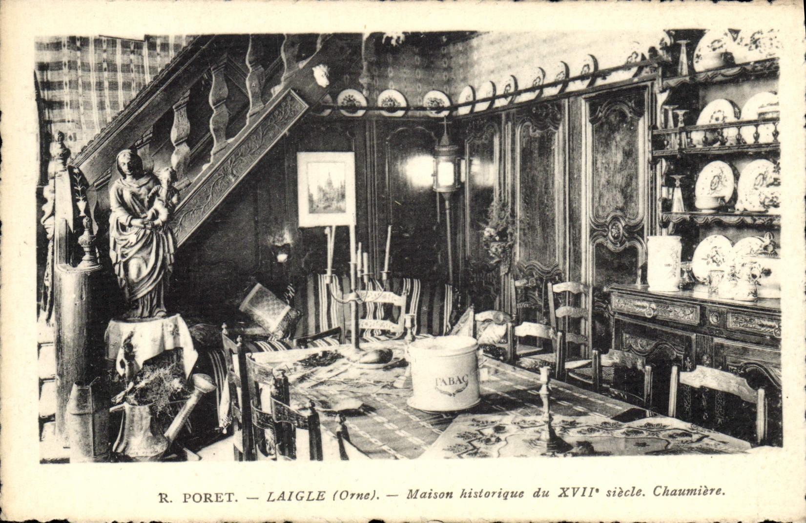 Postal Poret Laigle Casa histórico Choza