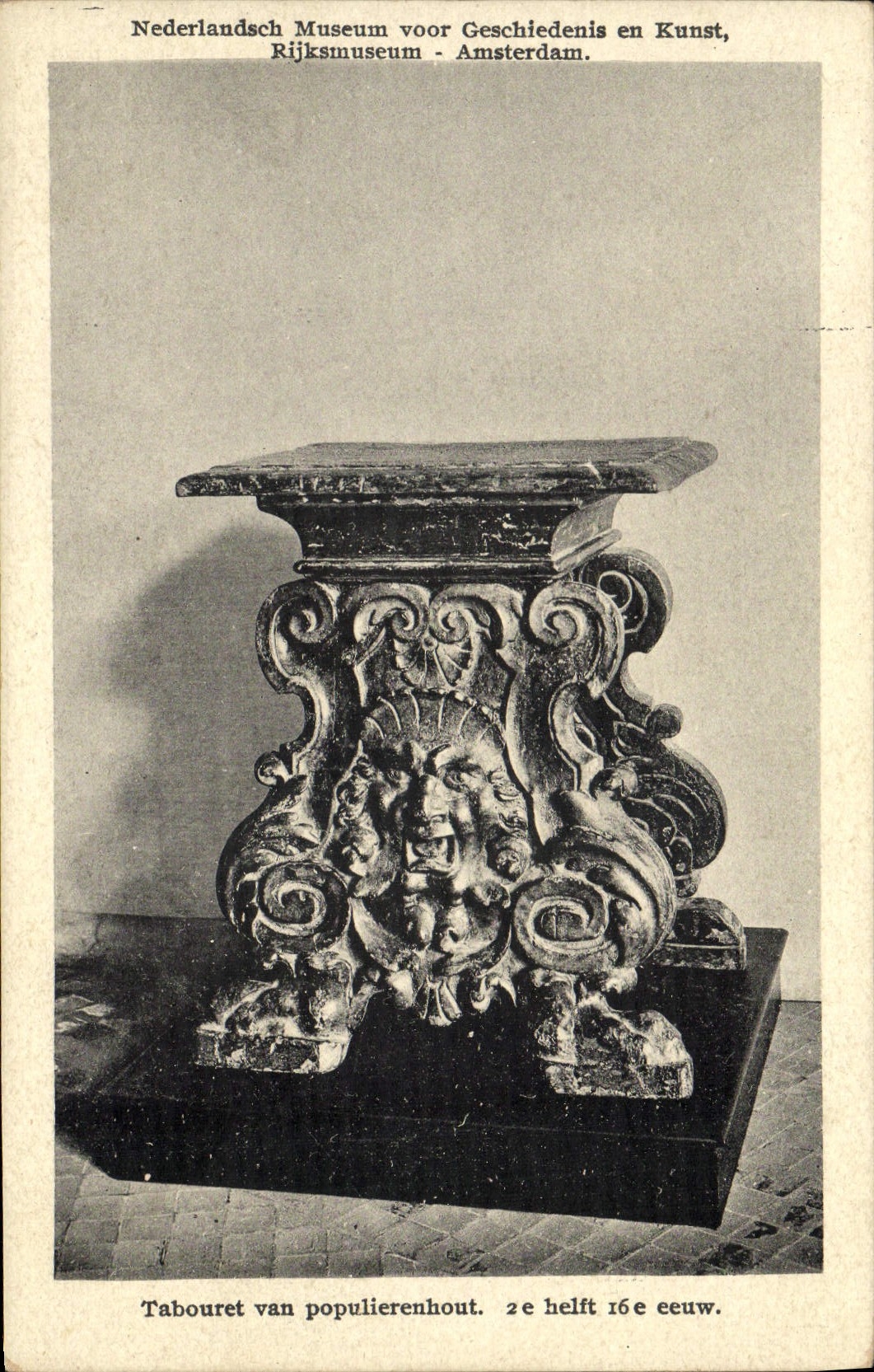 Postal Rijksmuseum Amsterdam Taburete