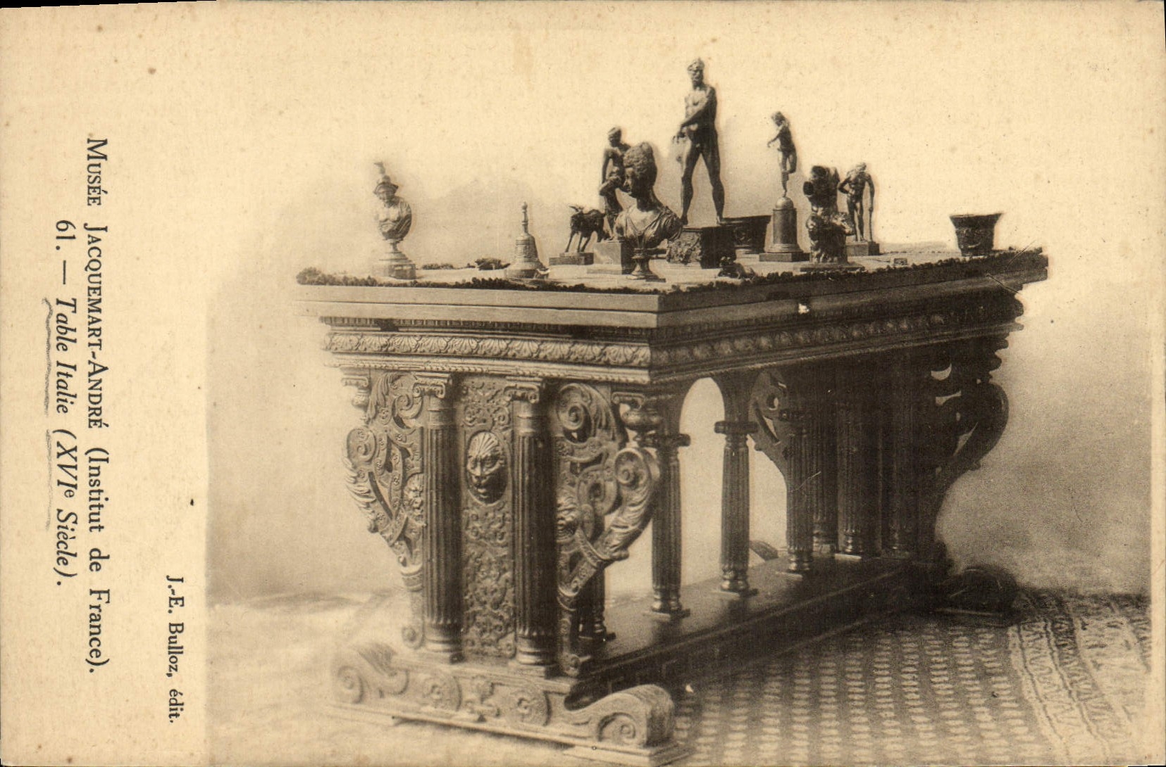 Postal Vagar Jacquemart Andre Institut de Francia Tabla Italia