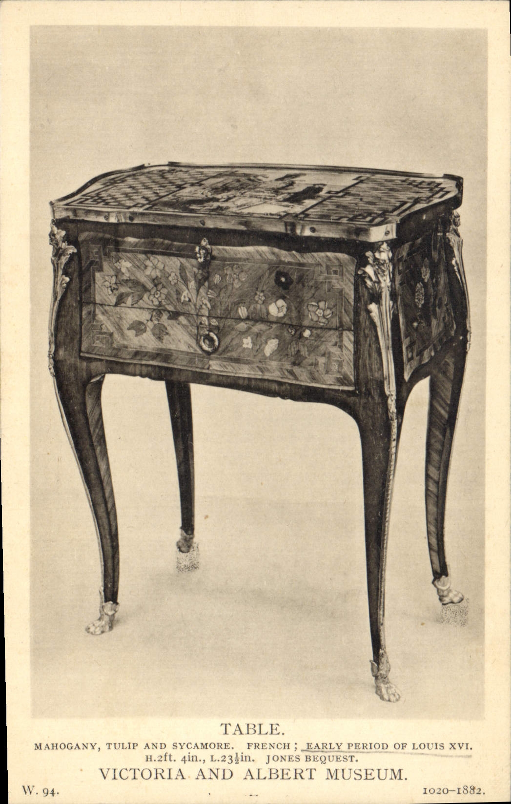 CPA Table Victoria and Albert Museum
