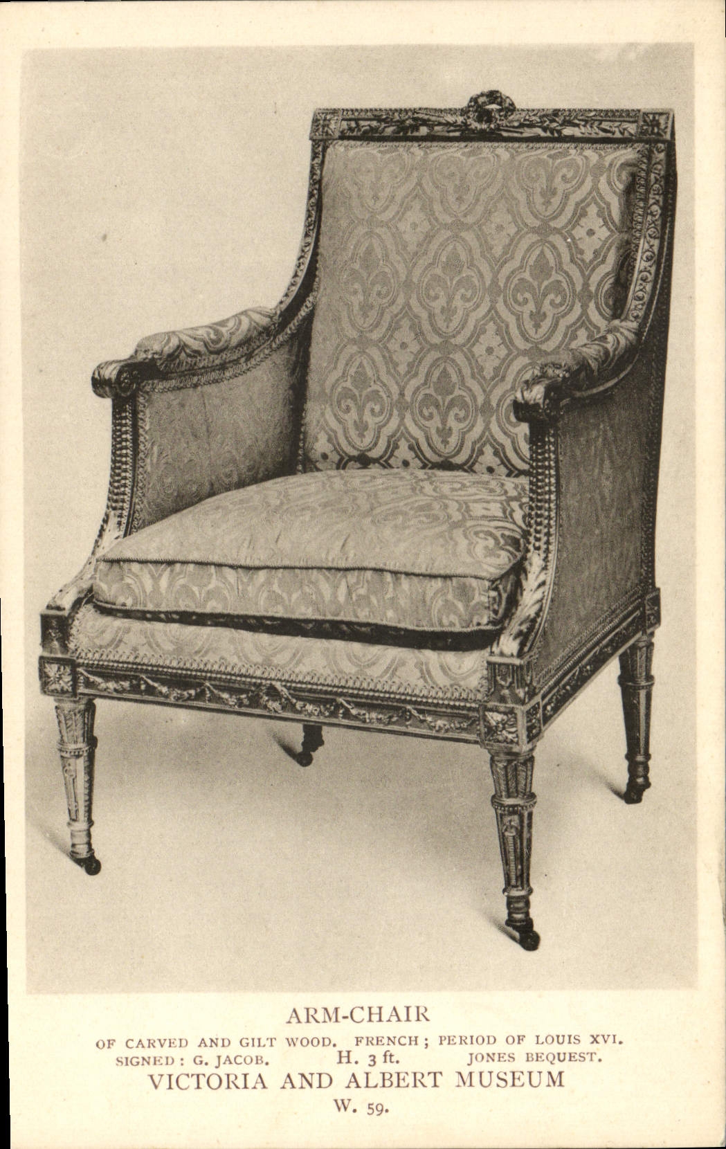 Vintage Postcard ARM Flesh Victoria and Albert Museum