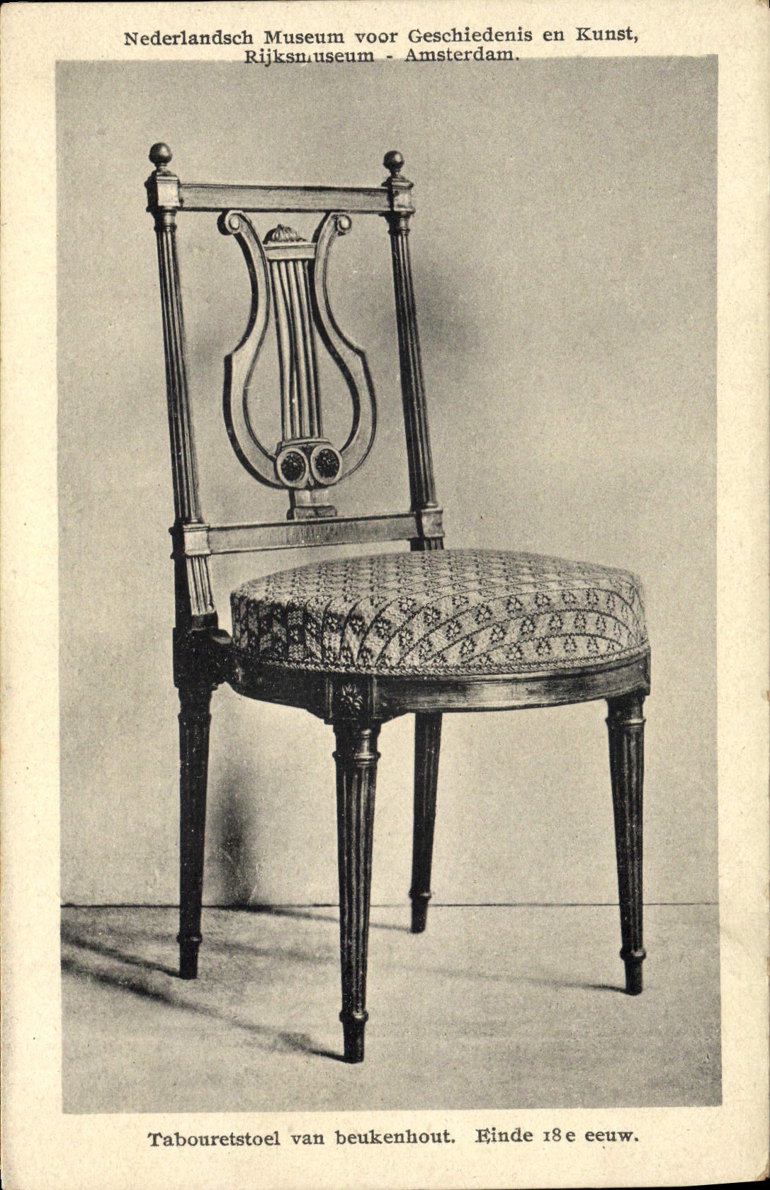 Postal Rijksmuseum Amsterdam Taboureststoel