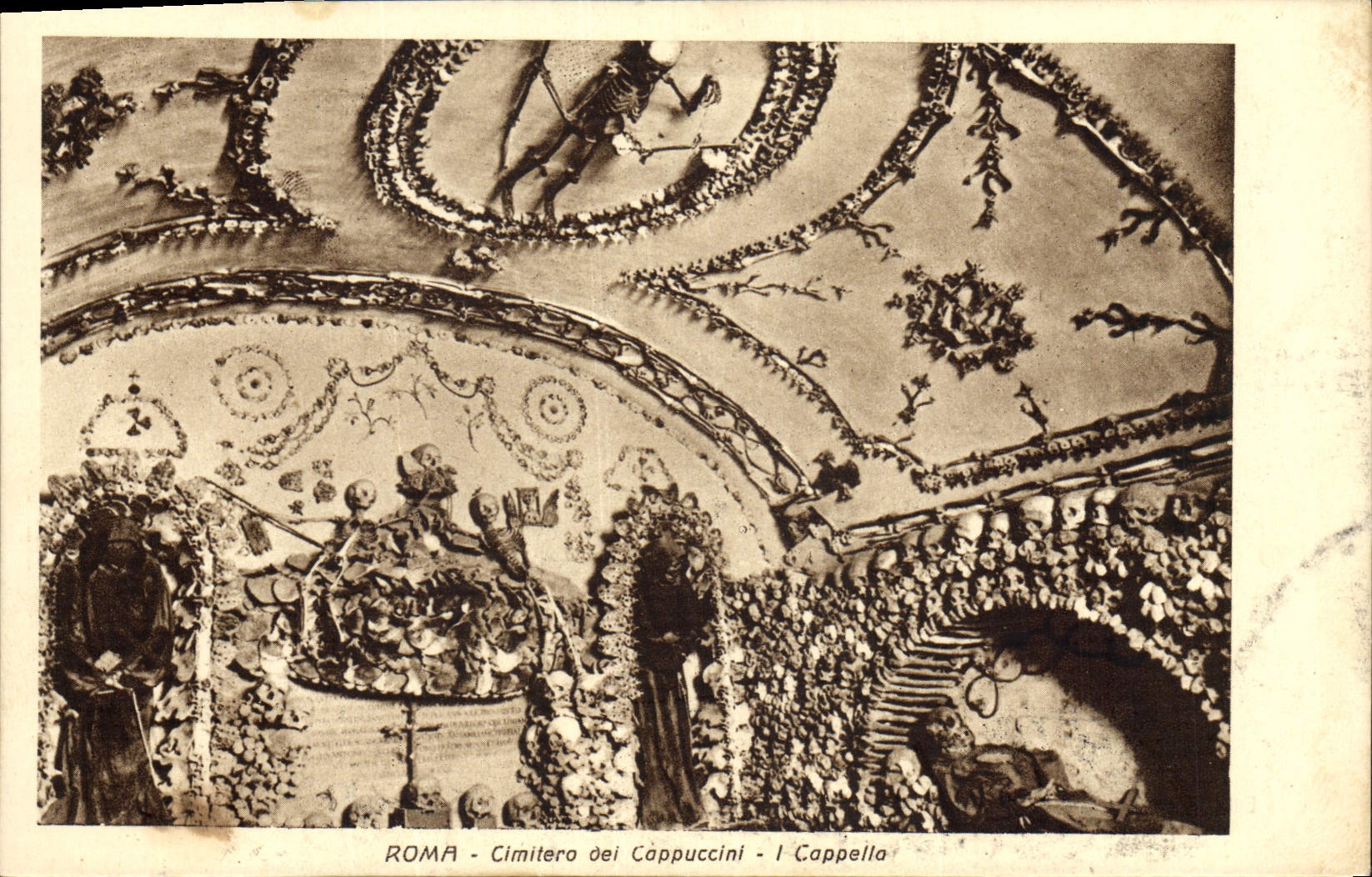 Vintage Postcard Roma Cimitero dei Cappuccini I Cappella