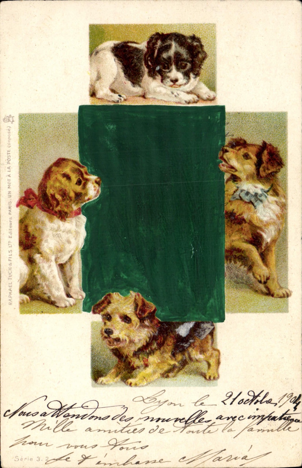 CPA Chien Chiens Chiot 