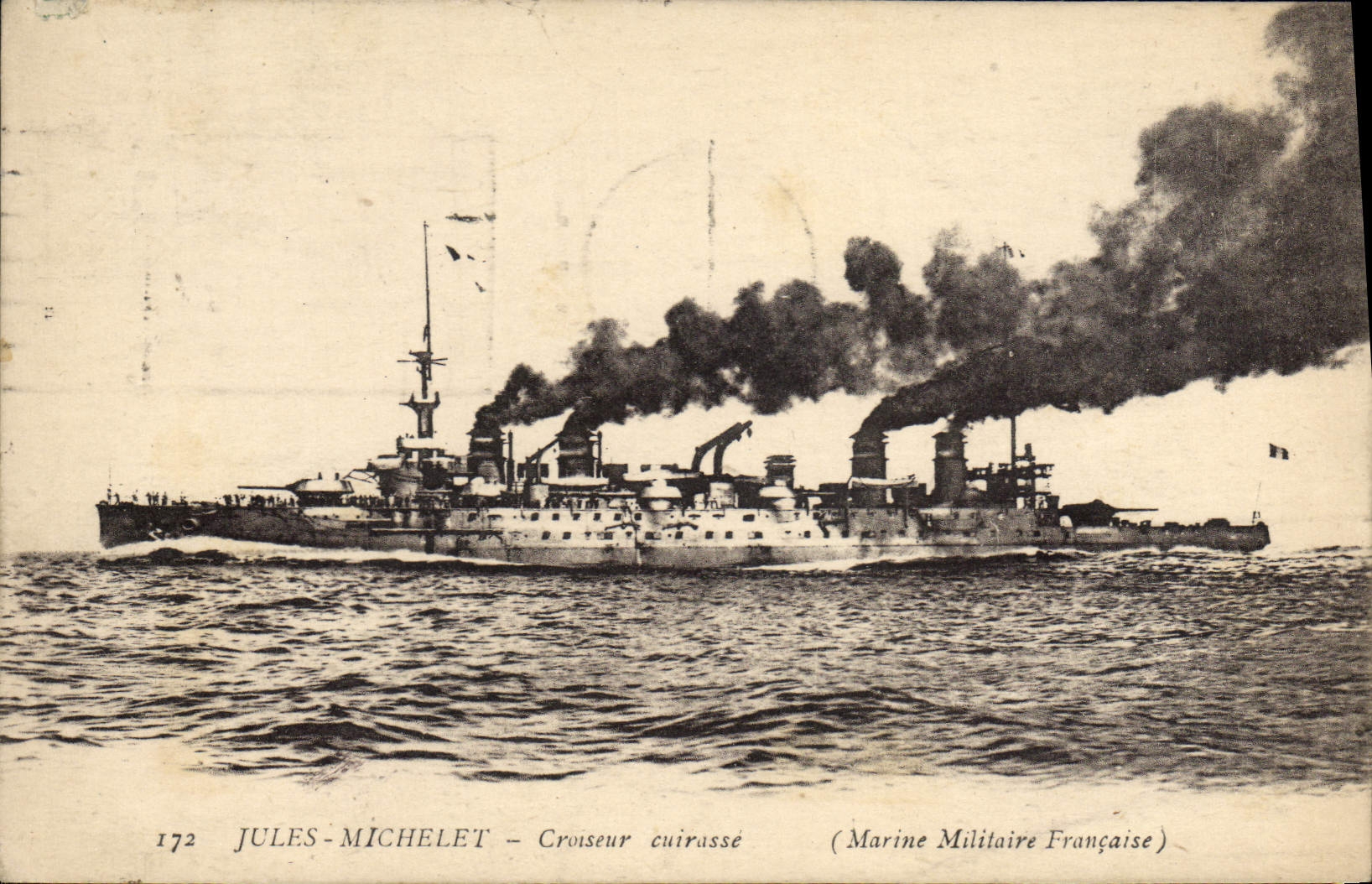 CPA Bateau Jules Michelet Croiseur Cuirasse