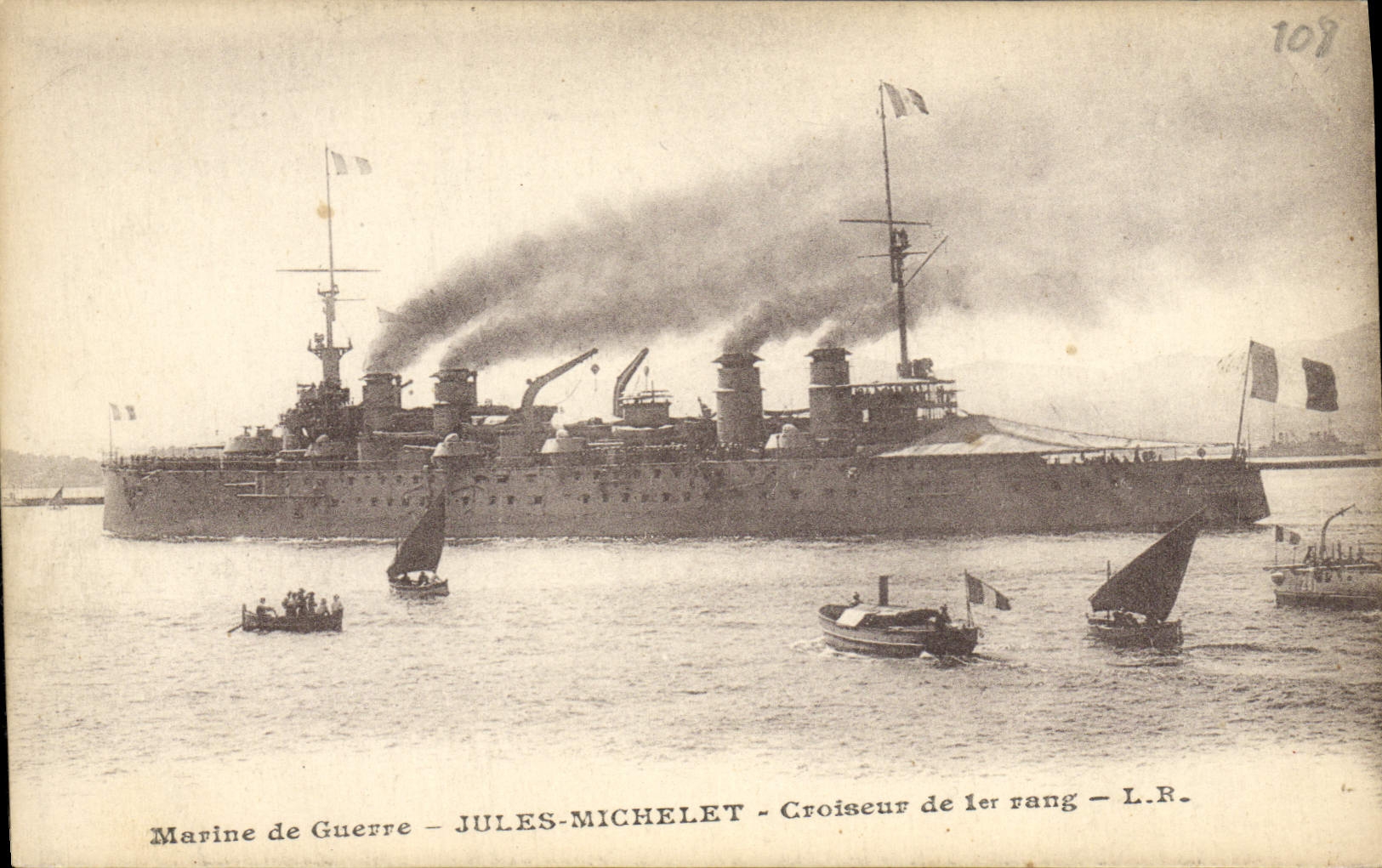 CPA Bateau Jules Michelet Croiseur de 1er rang