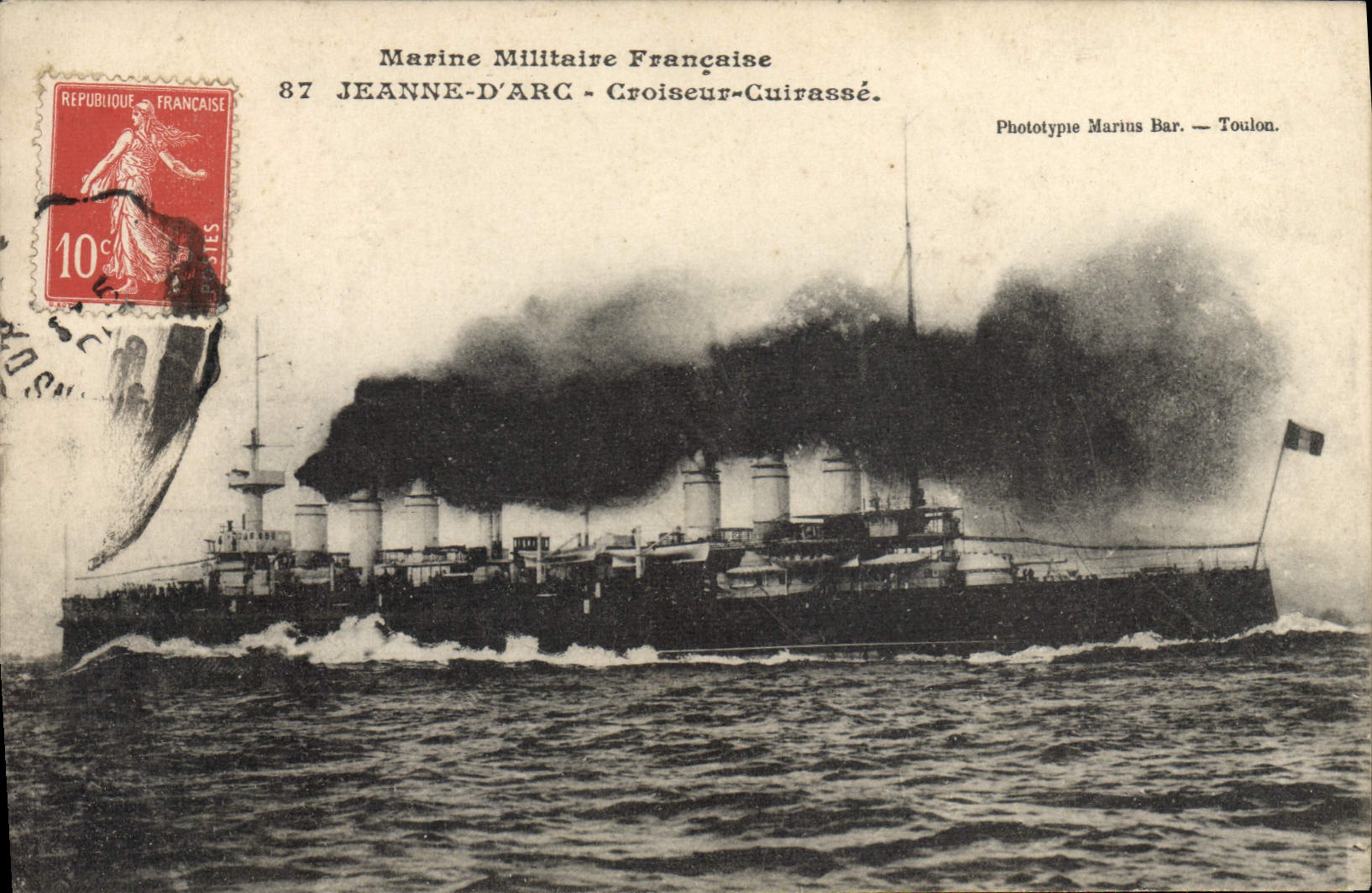 CPA Bateau La Jeanne d'Arc Croiseur Cuirasse