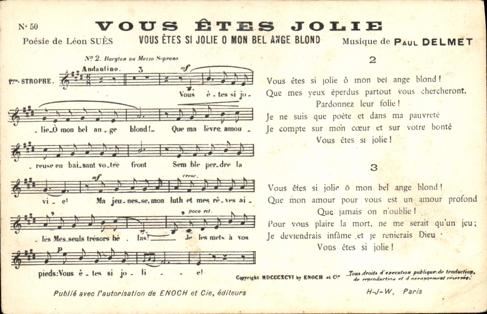 CPA Vous etes jolie Leon Sues paul Delmet