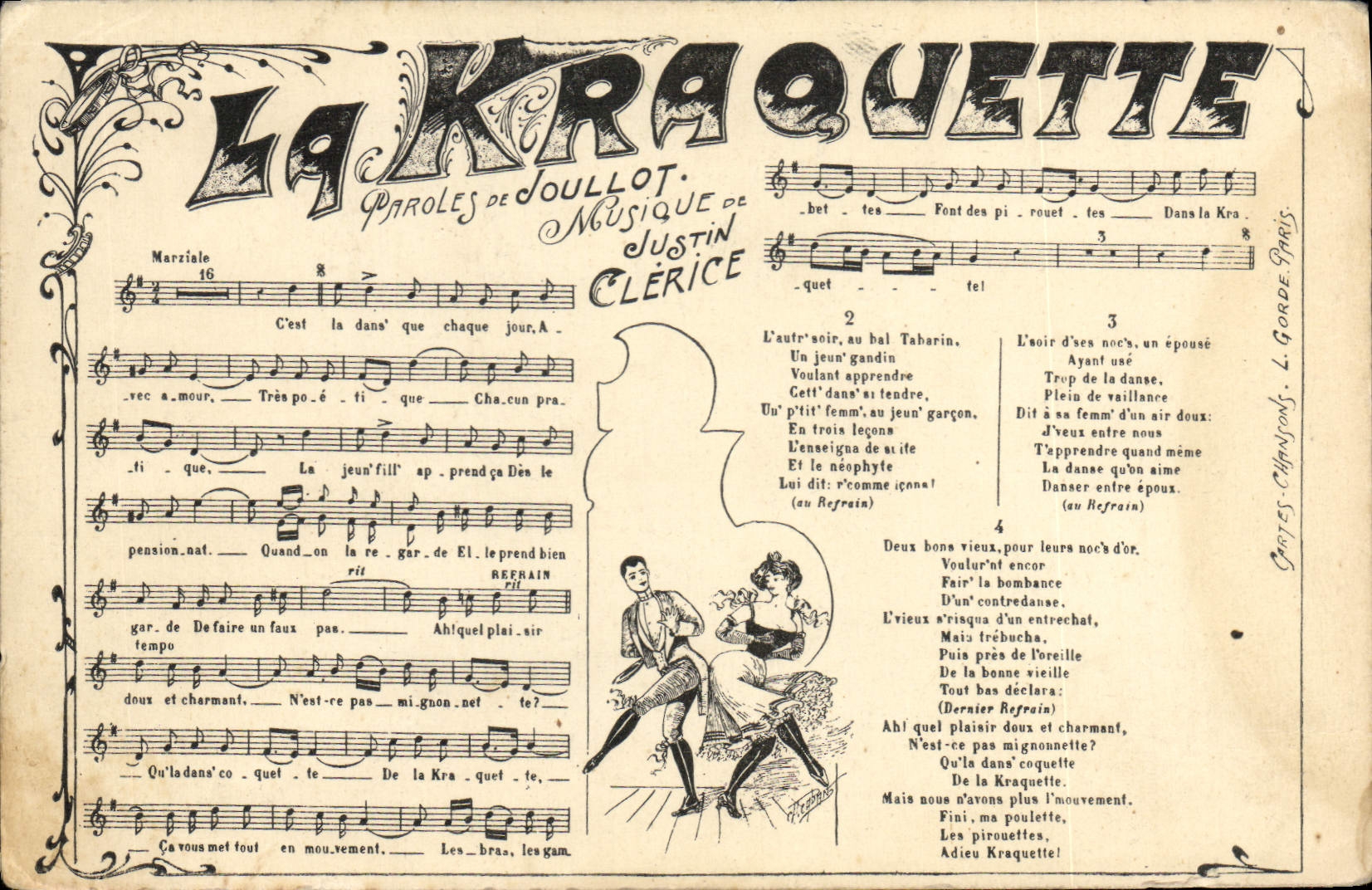 Vintage Postcard Kraquette Joullot Justin Clerice