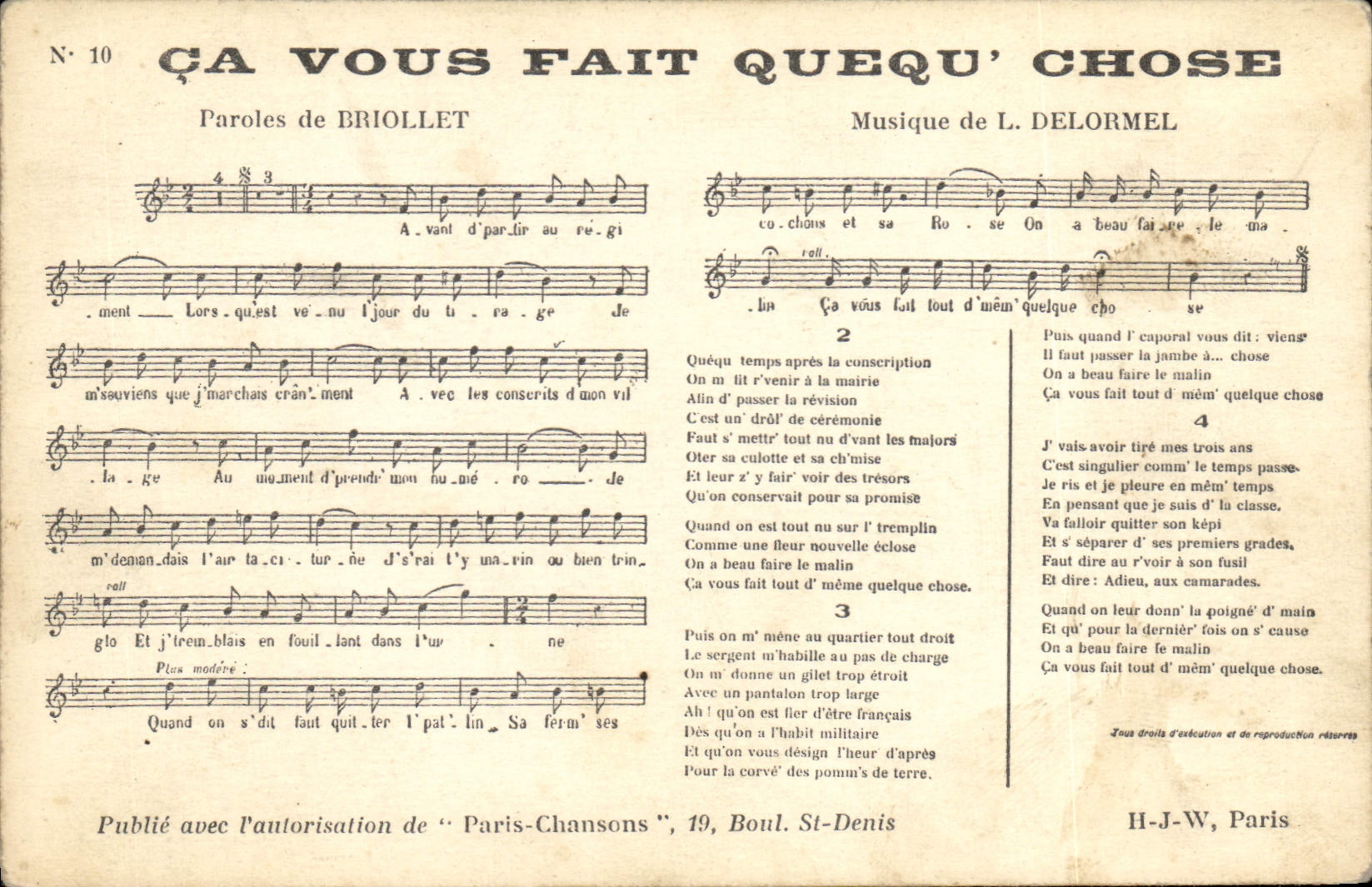 Vintage Postcard That makes you quequ thing Briollet Delormel