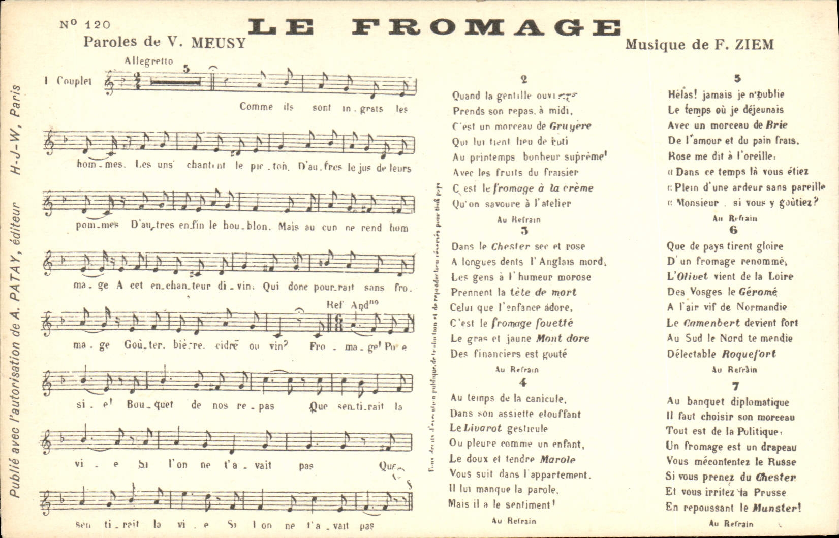 CPA Le fromage Meusy Ziem 