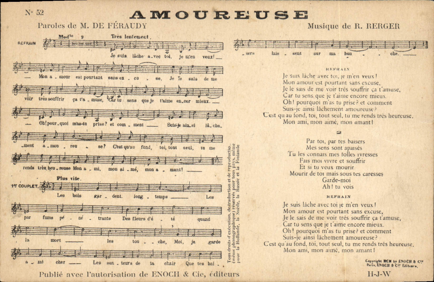 Vintage Postcard In love De Feraudy Shepherd