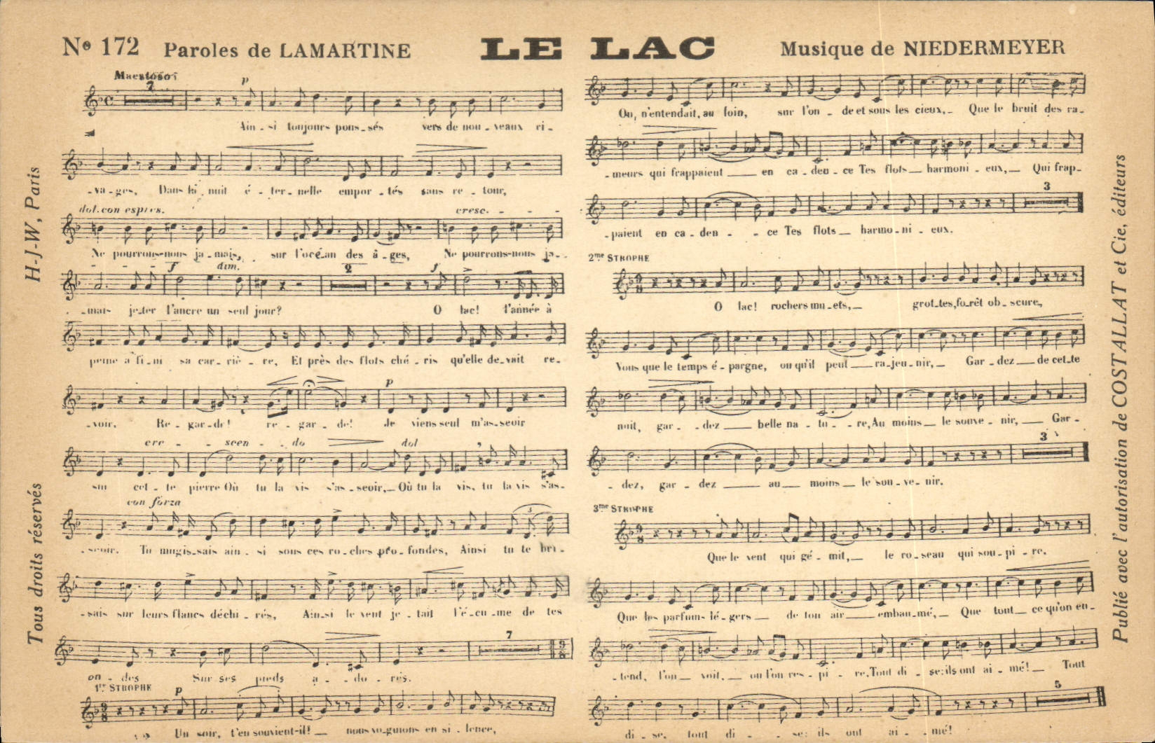 CPA Le lac Lamartine Niedermeyer 