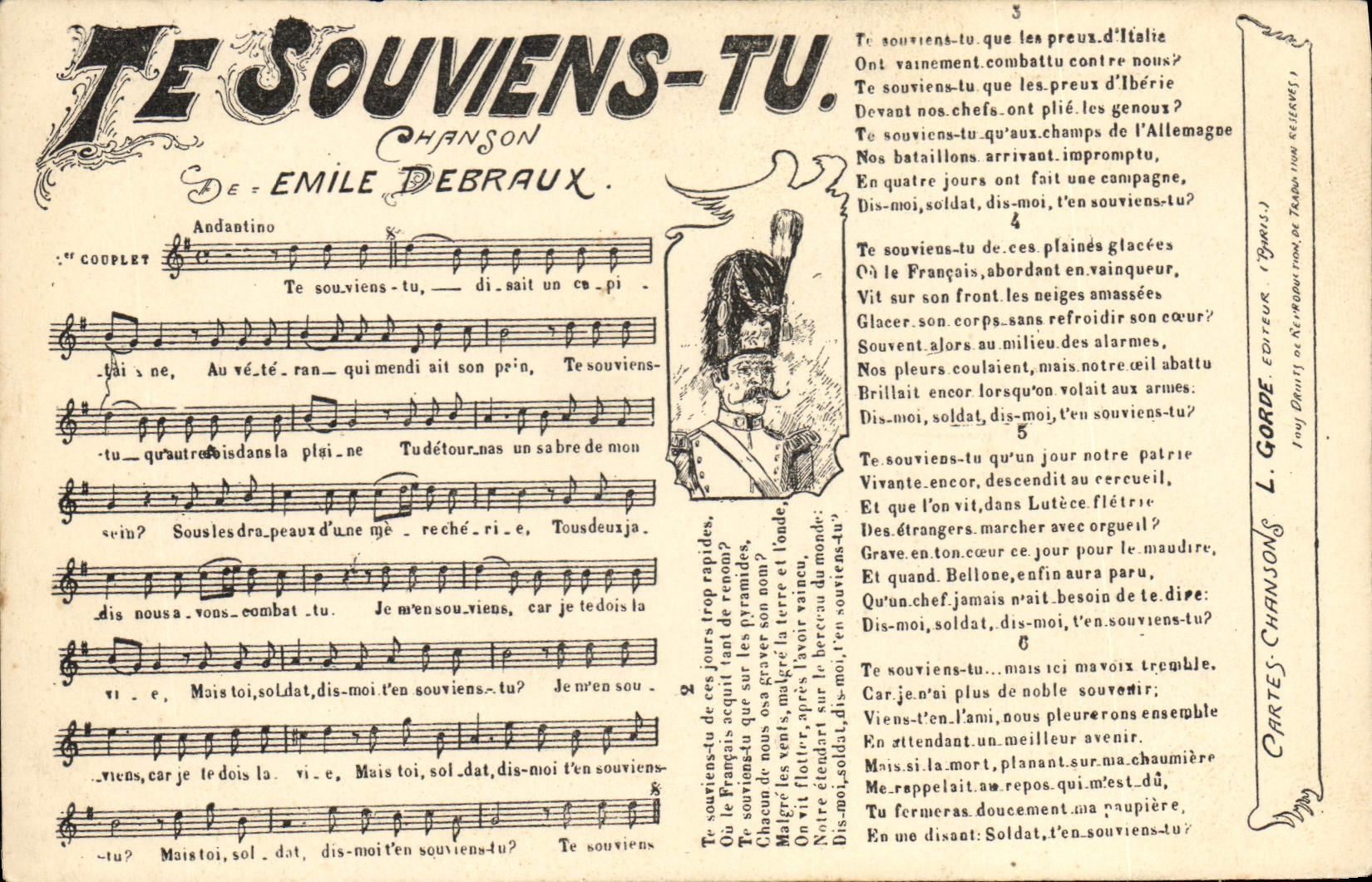 CPA Te souviens tu Emile Debraux 