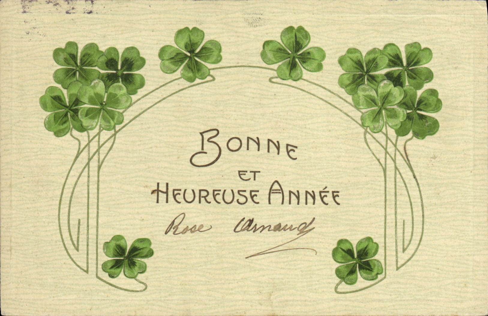 CPA Fantaisie Fleurs Trefles 