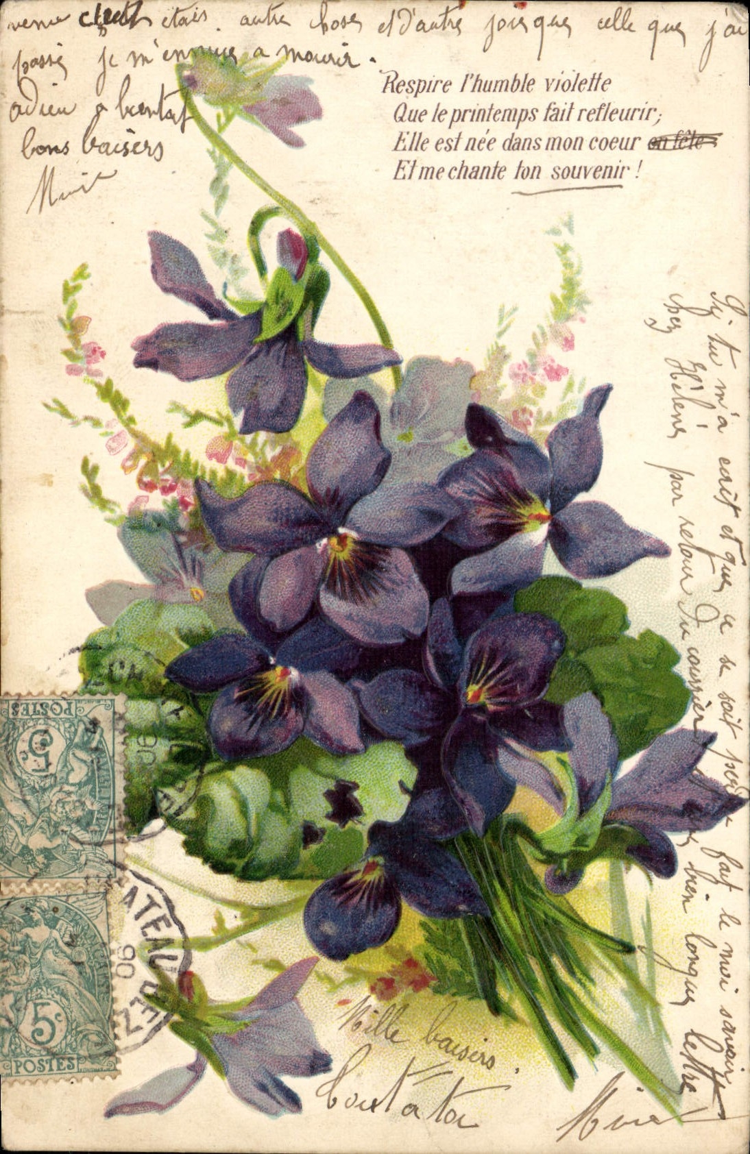 CPA Fantaisie Fleurs 