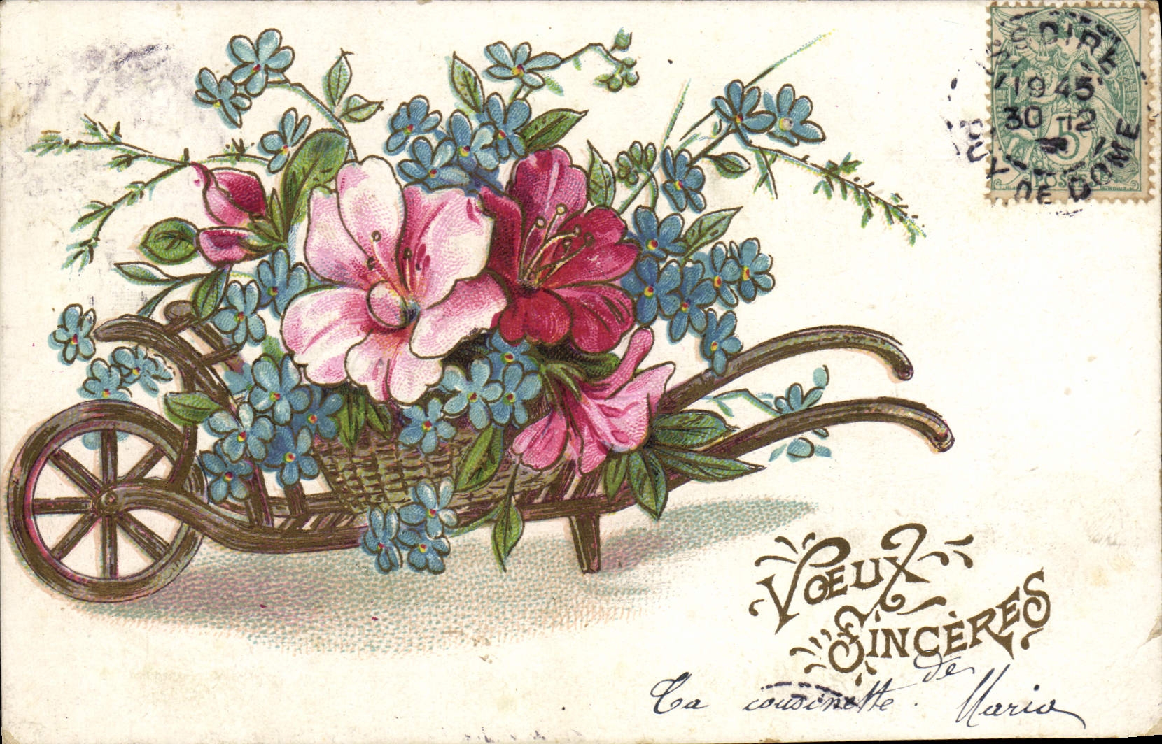 CPA Fantaisie Fleurs 