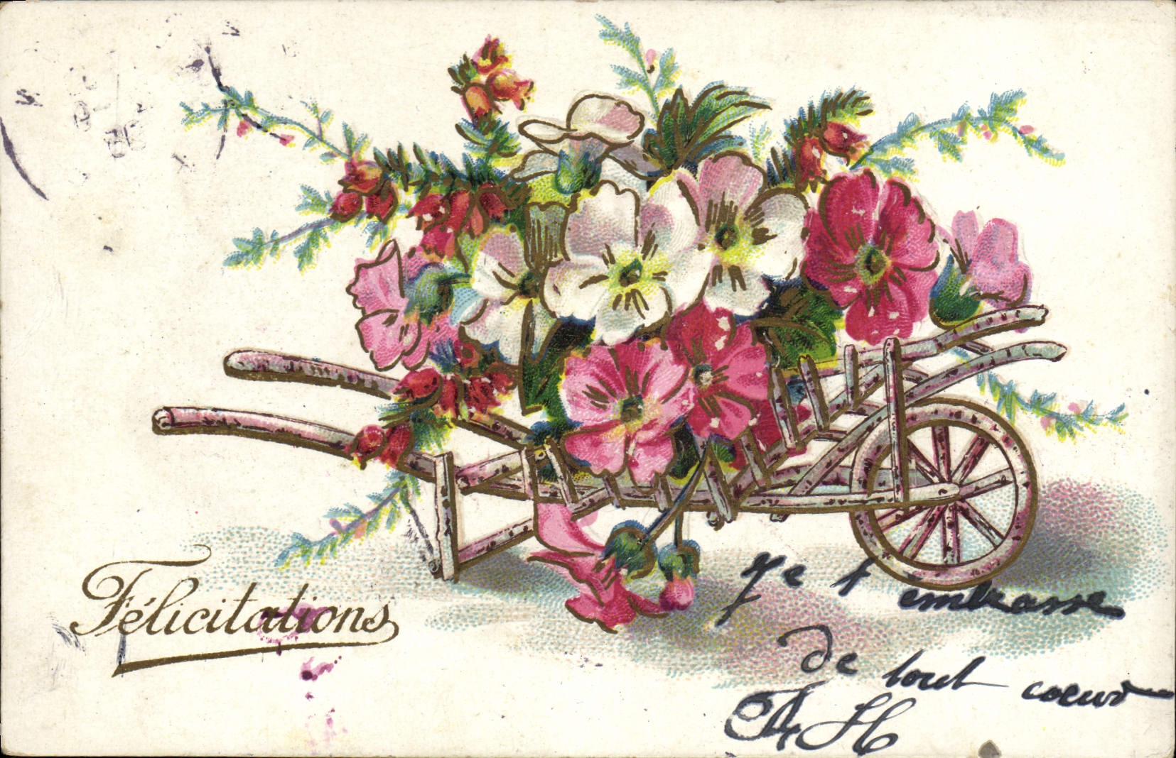 CPA Fantaisie Fleurs 