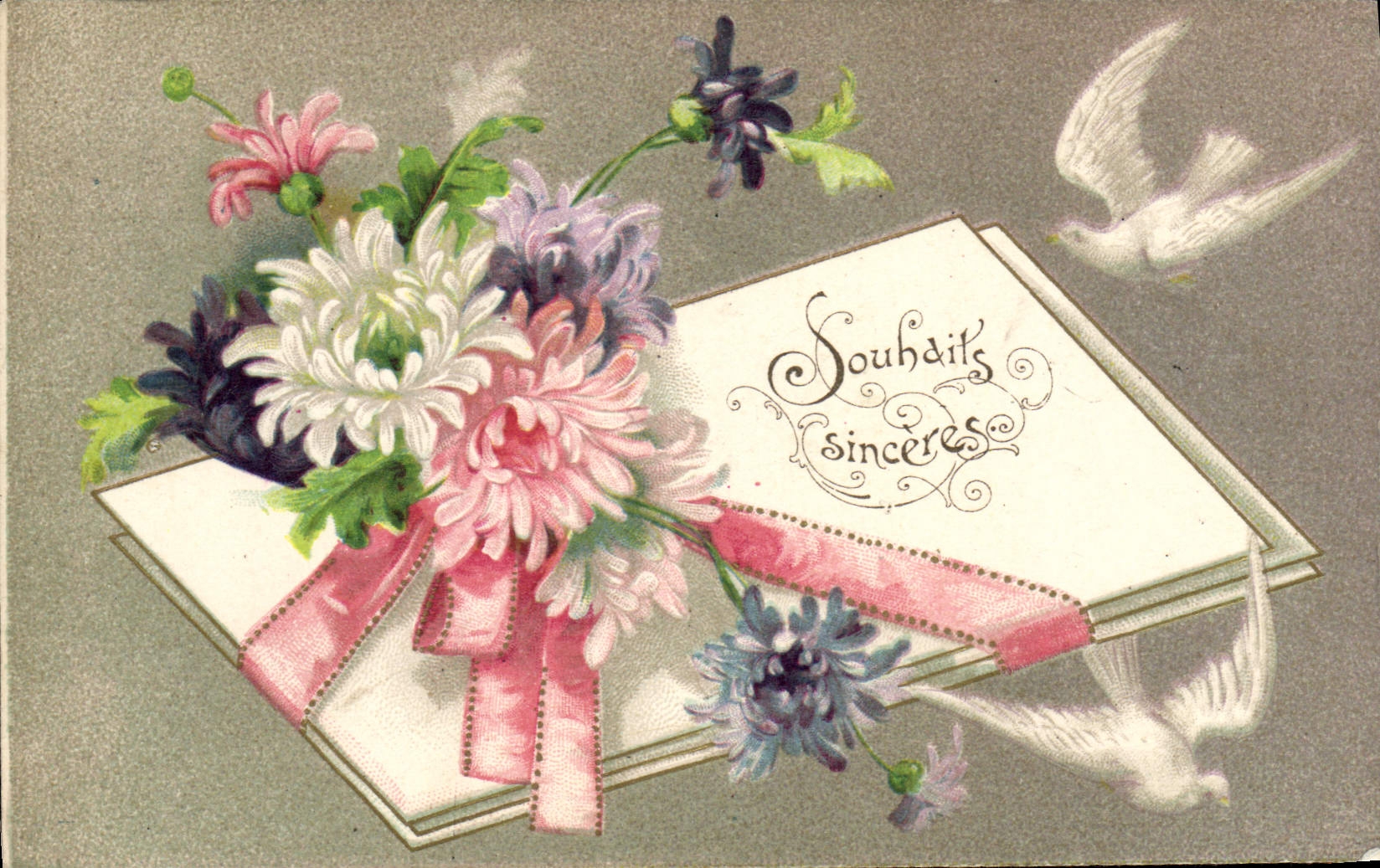 CPA Fantaisie Fleurs Colombes 