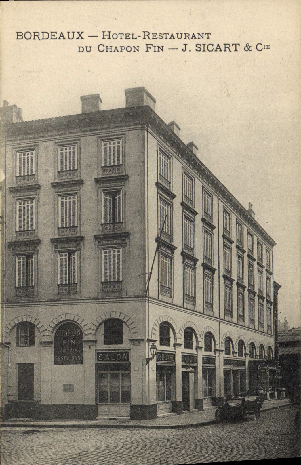 Postal Burdeos Hotel que Restaura del Capón Final Sicart