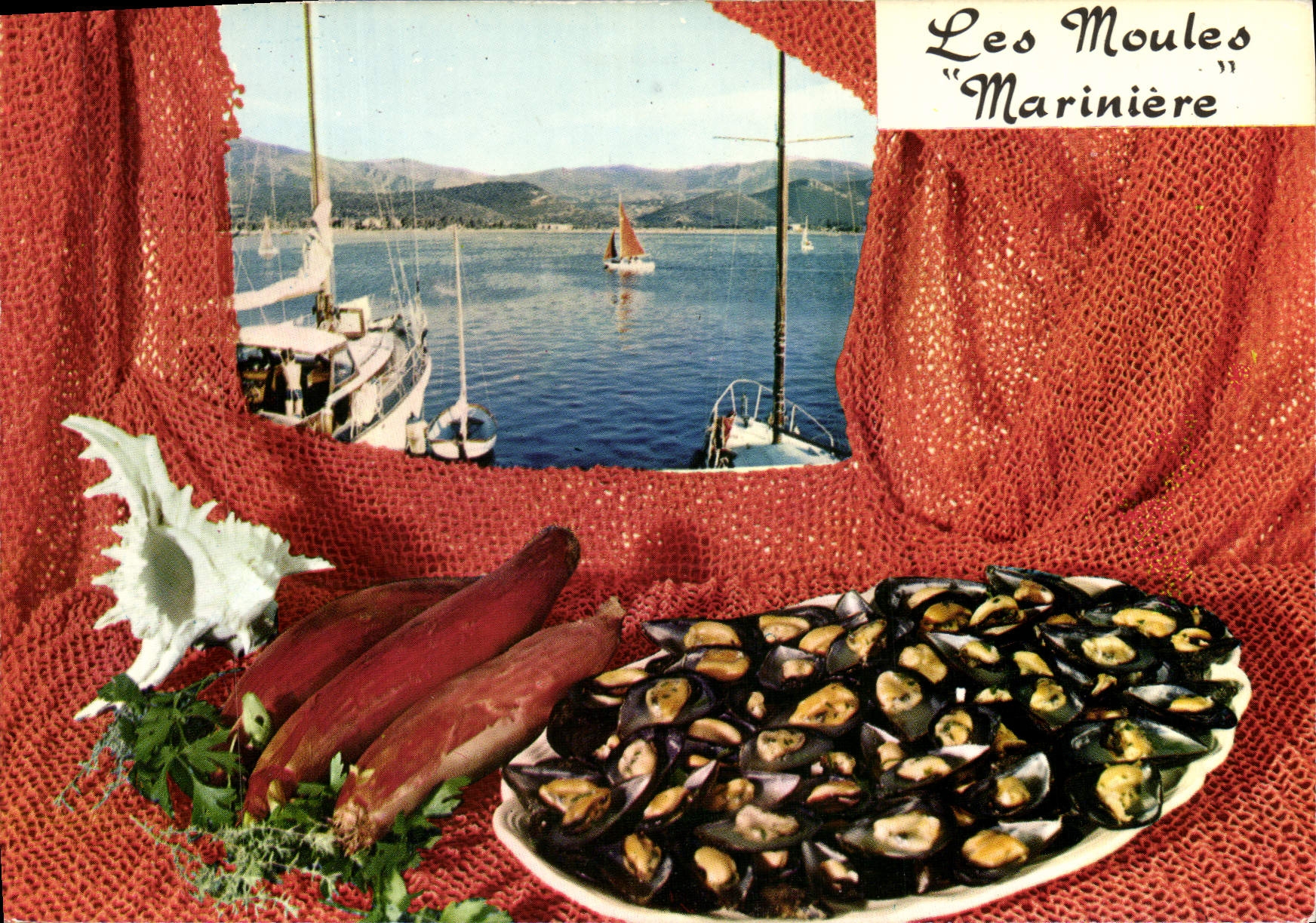 Postal los mejillones a la marinera