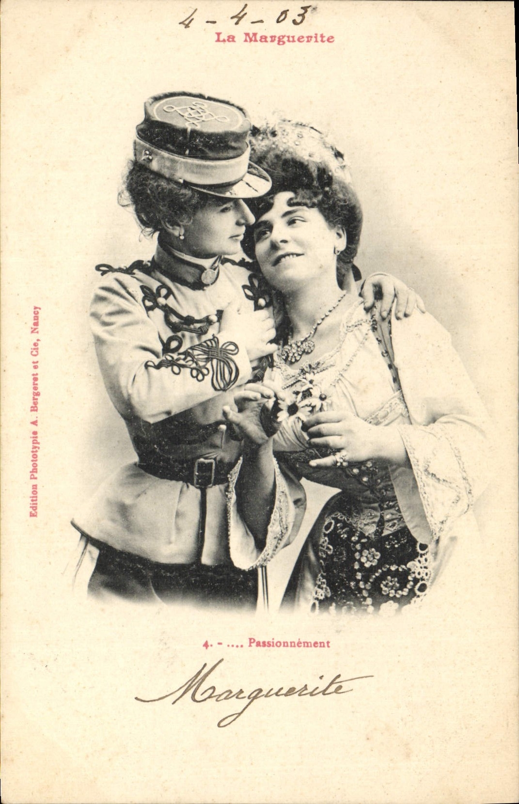 Vintage Postcard Fantasy Women the Marguerite