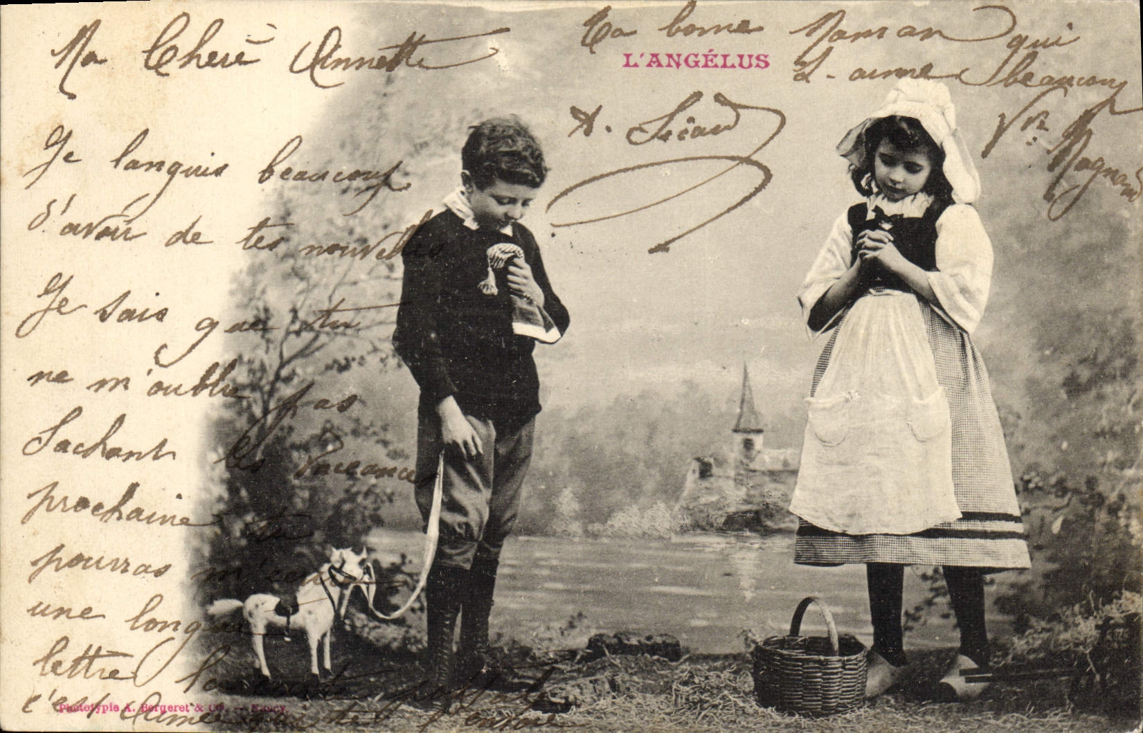 CPA Fantaisie Enfants L'angelus 