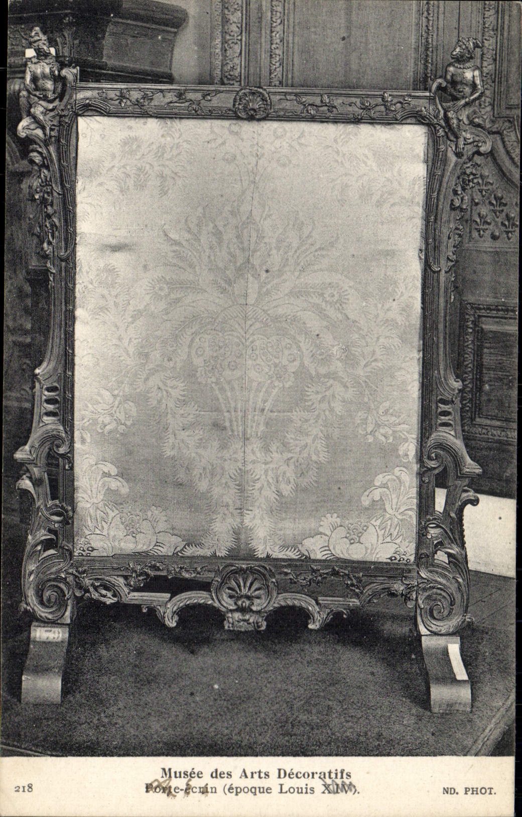 Postal Vagada de las Artes Decorativas Puerta pantalla Luis XIV