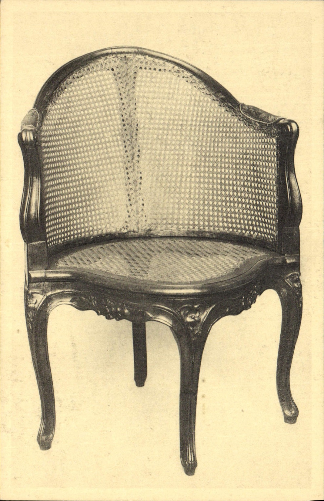 Postal Sillón de aseo caña a mancehttes Luis XV