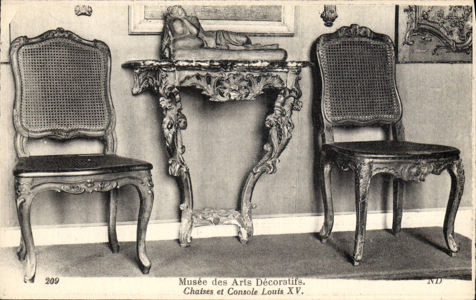 CPA Musee des Arts Decoratifs Chaises et console Louis XV 
