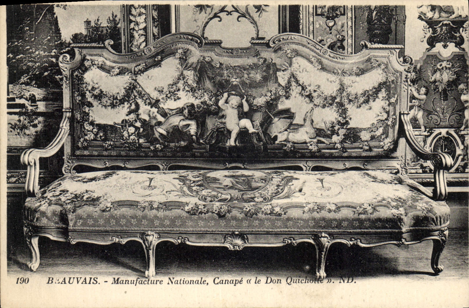 CPA Beauvais Manufacture Nationale Canape le Don Quichotte 