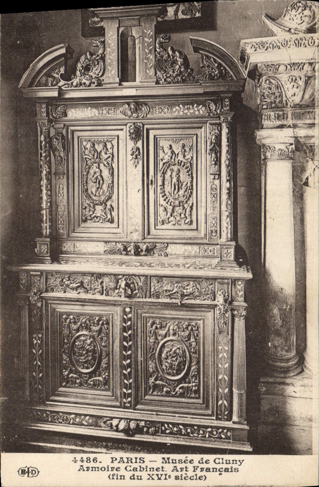 CPA Paris Musee de Cluny Armoire Cabinet Art Francais 