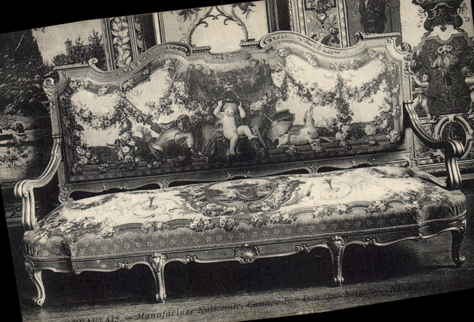 Postal Beauvais Manufactura nacional Sofá de Don Quichotte