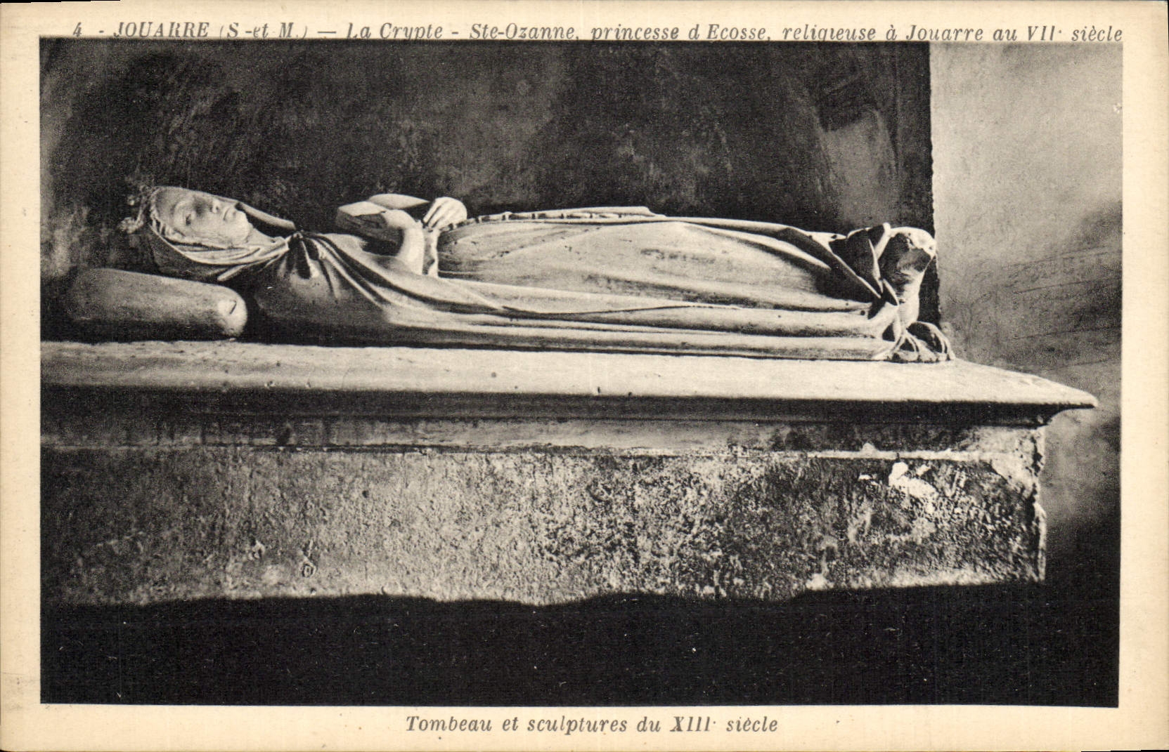 CPA Jouarre La crypte Ste Ozanne princesse d'Ecosse religieuse a Jouarre