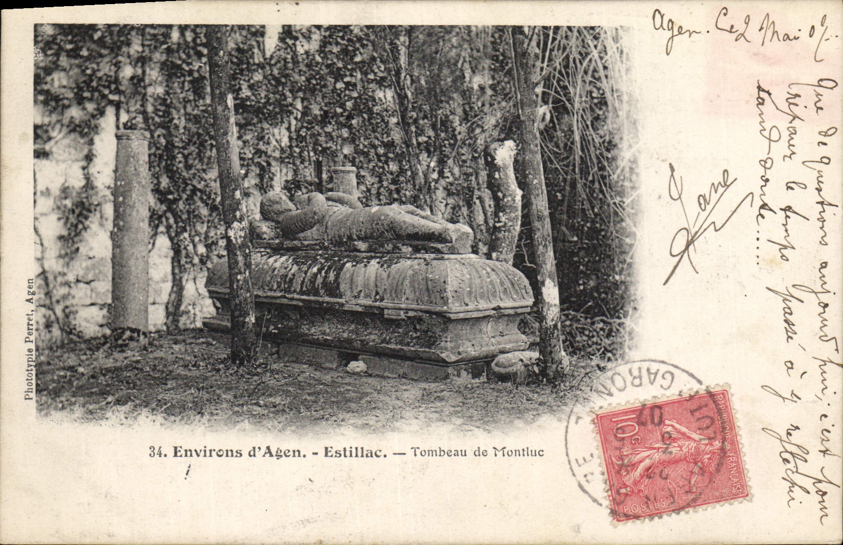 CPA Environs d'Agen Estillac Tombeau de Montluc