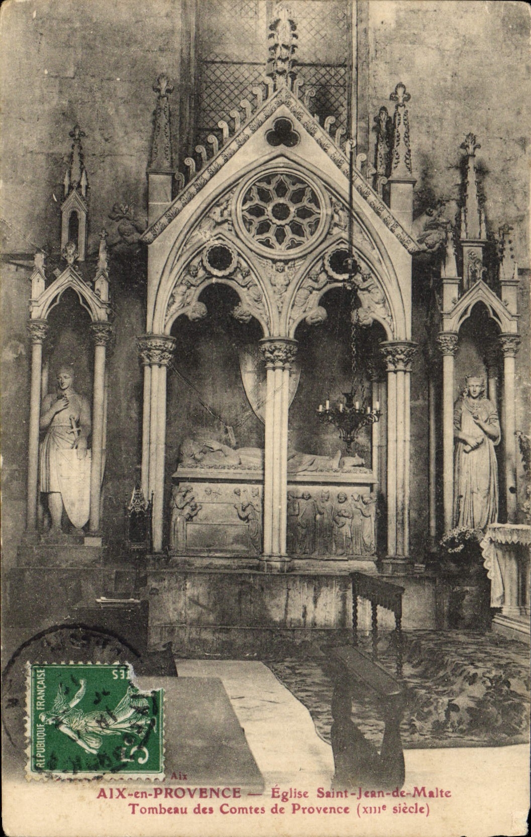 CPA Aix en Provence Eglise Saint Jean de Malte Tombeau des Comtes de Provence