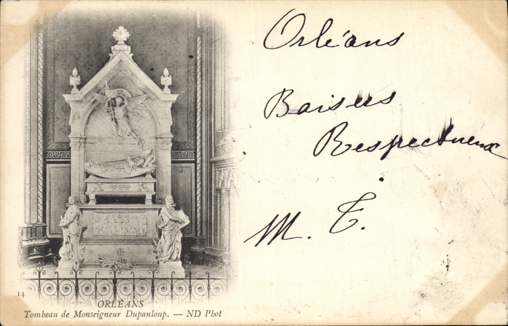 CPA Orleans Tombeau de Monseigneur Dupanloup