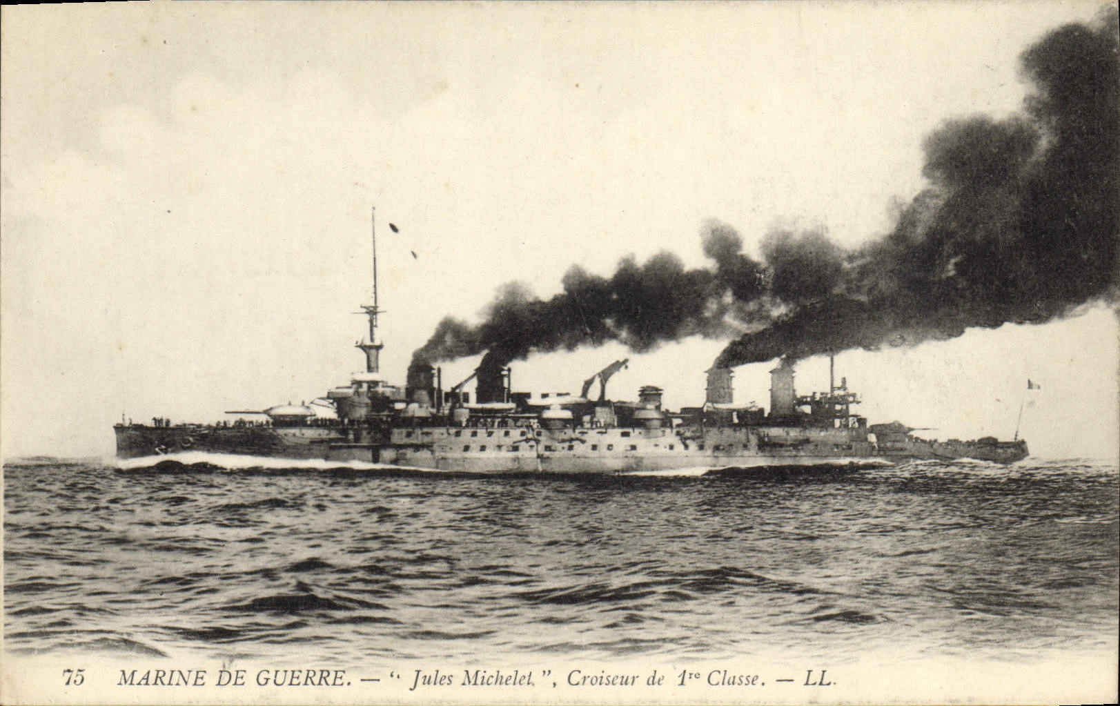 CPA Bateau Jules Michelet Croiseur de 1ere classe