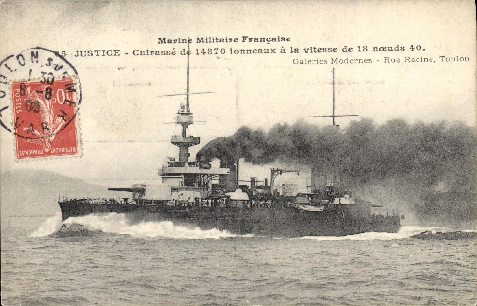 CPA Bateau Justice Cuirasse