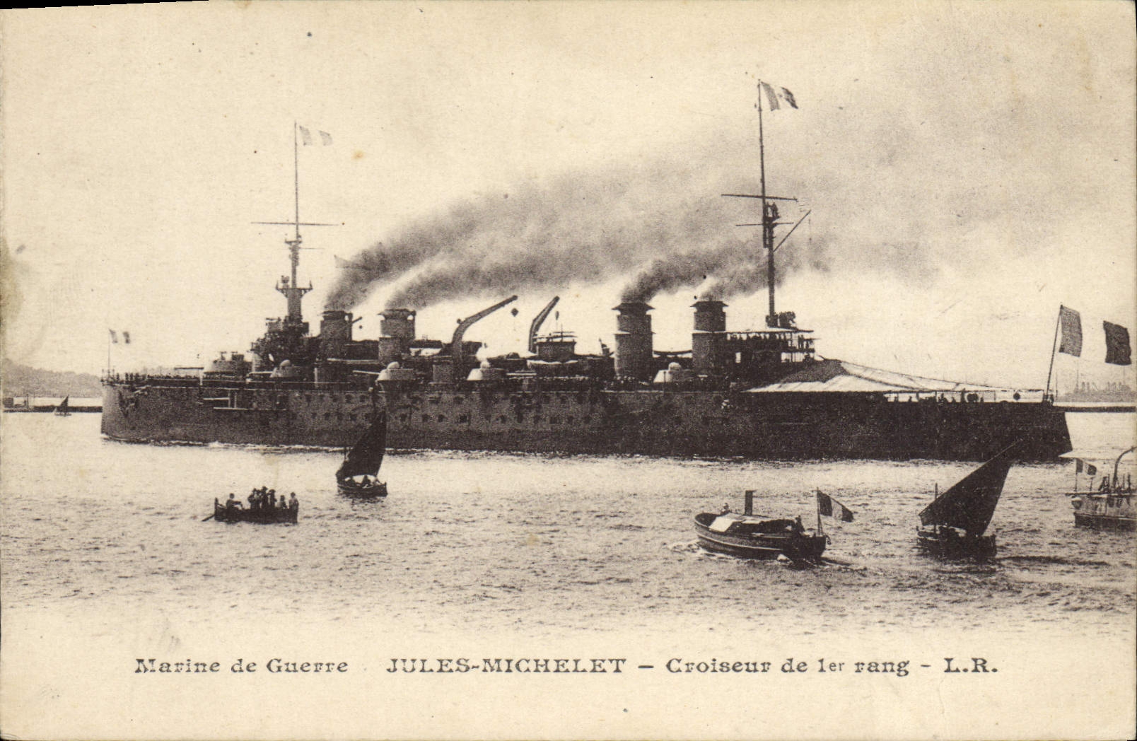CPA Bateau Jules Michelet Croiseur de 1er rang