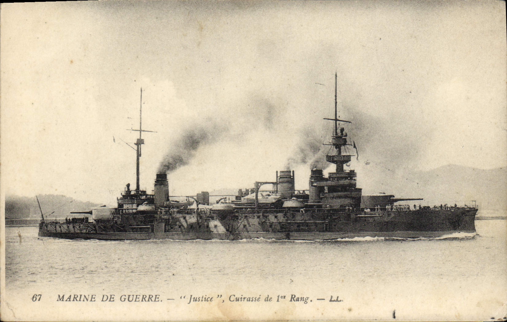 CPA Bateau Justice Cuirasse de 1er rang