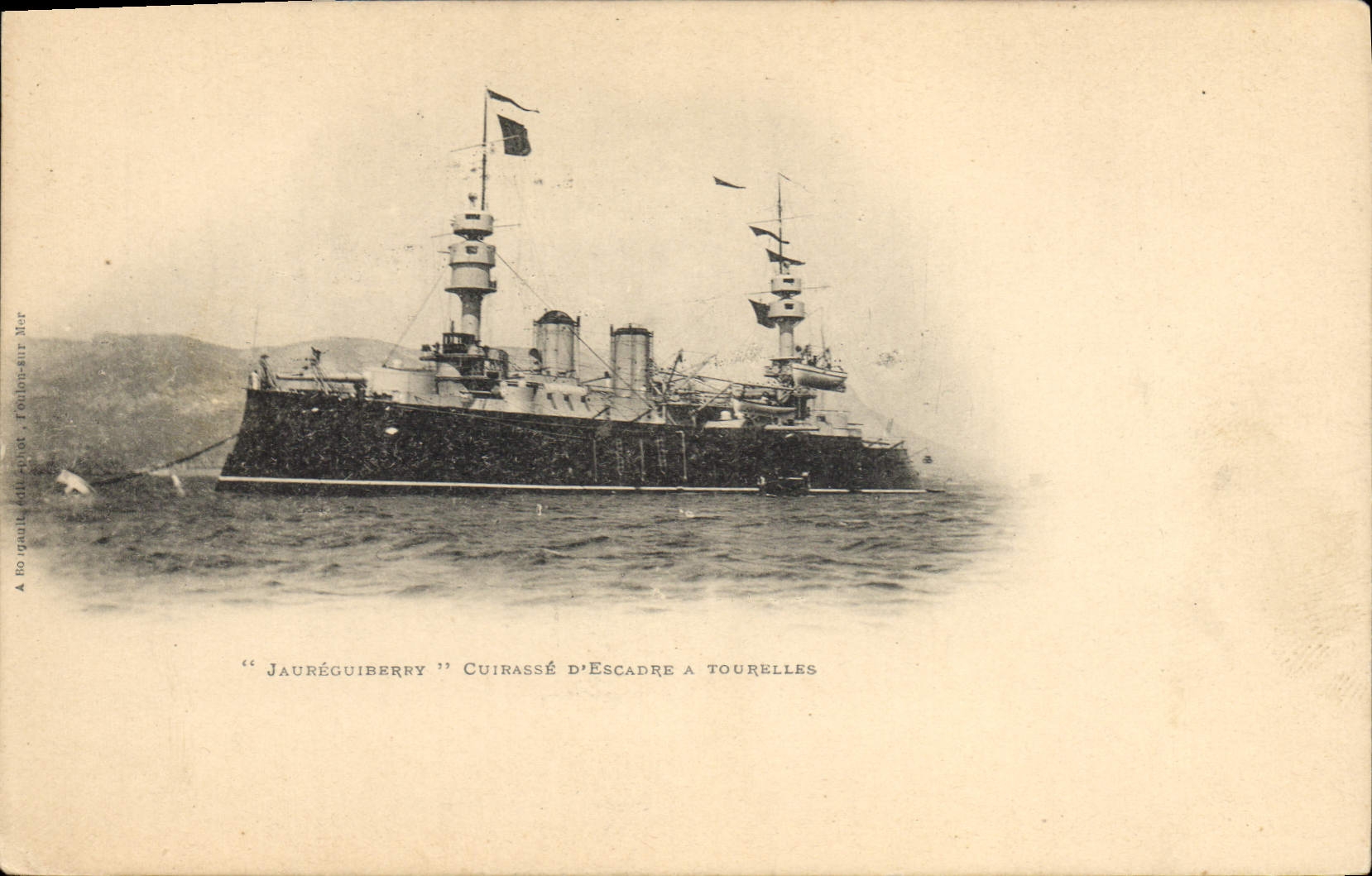 CPA Bateau Jaureguiberry Cuirasse d'escadre a tourelles
