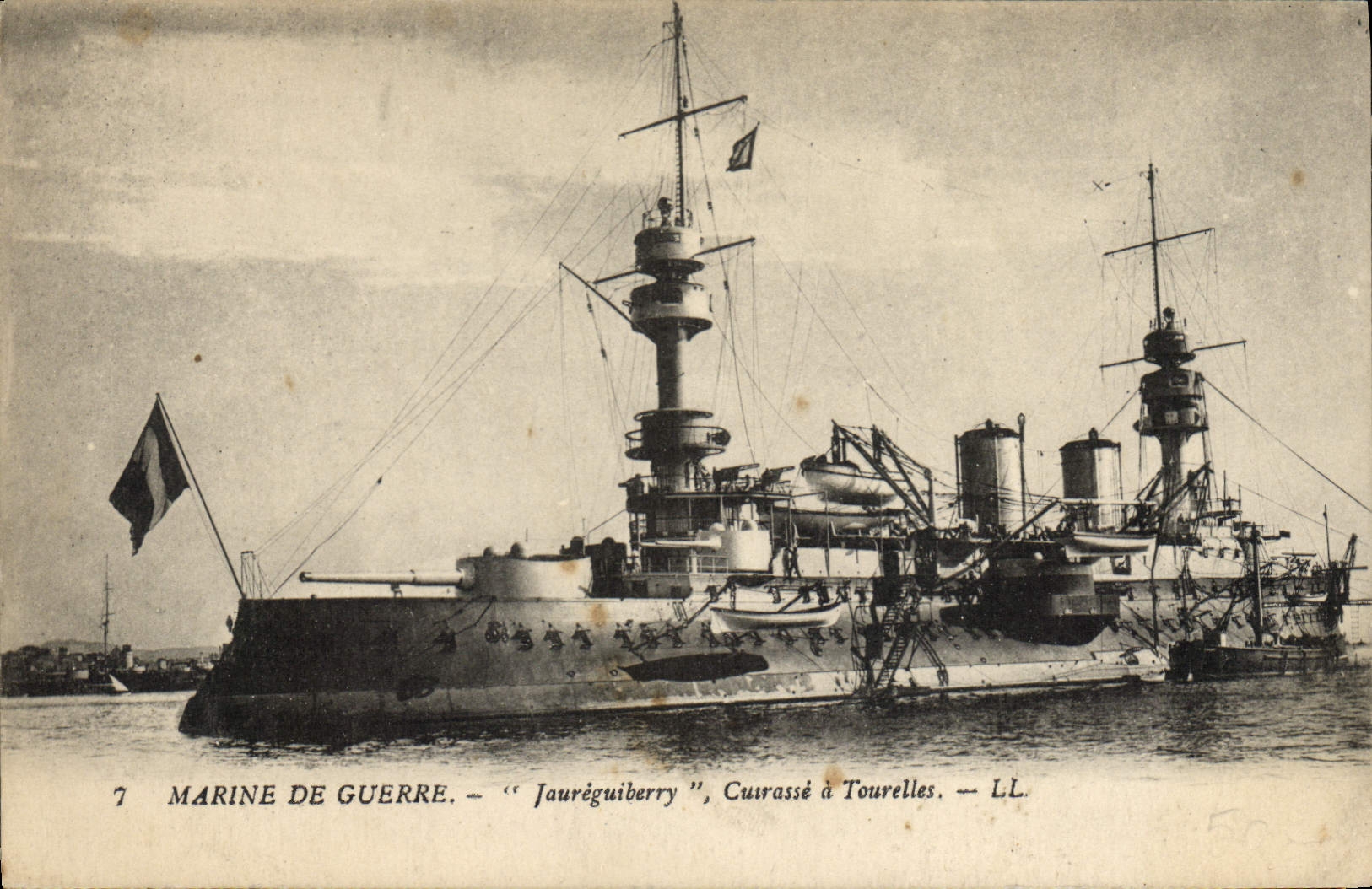 CPA Bateau Jaureguiberry Cuirasse a tourelles