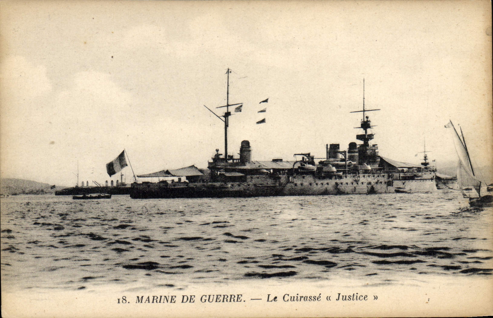 CPA Bateau Le cuirasse Justice