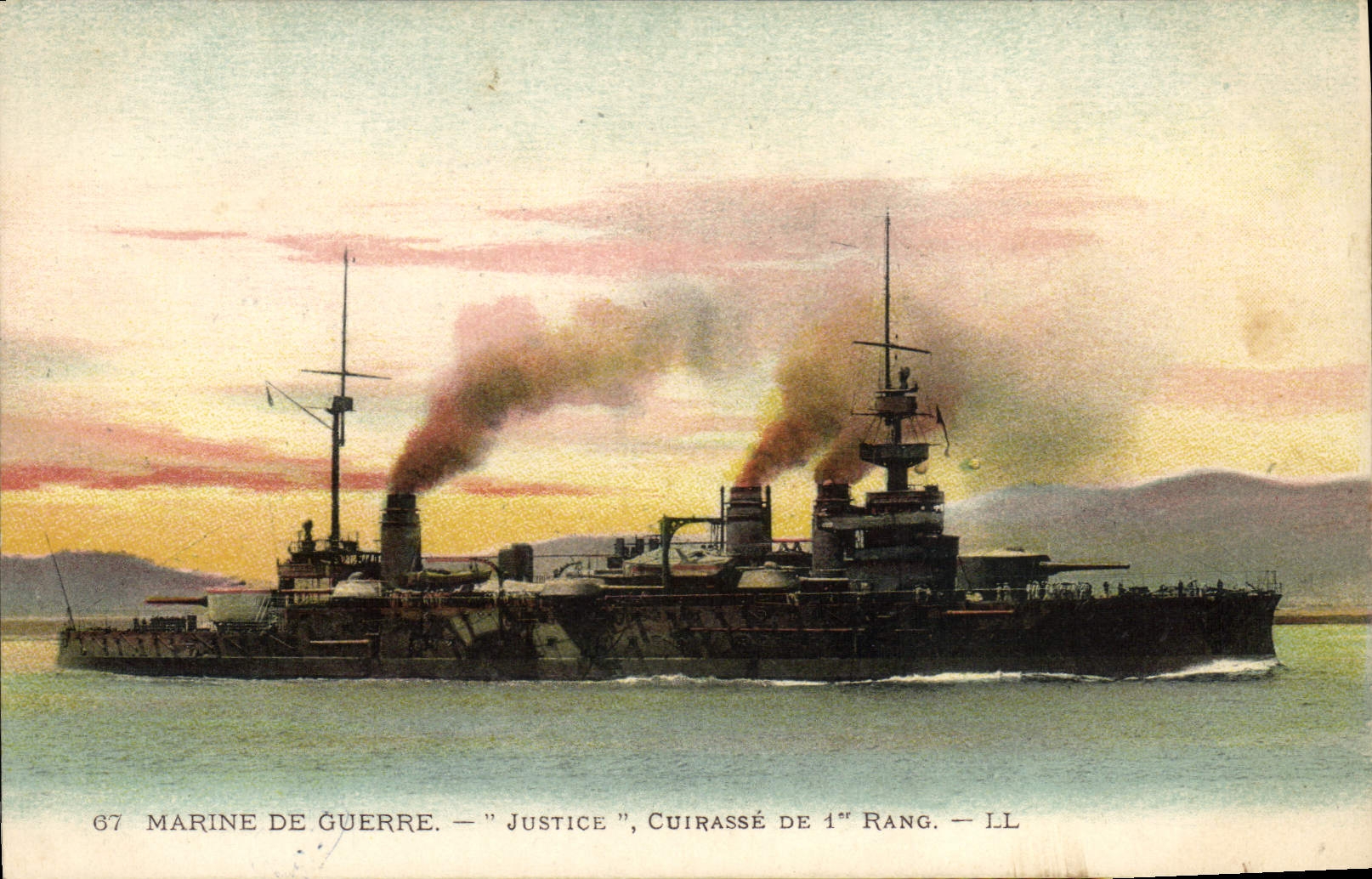 CPA Bateau Justice Cuirasse de 1er rang