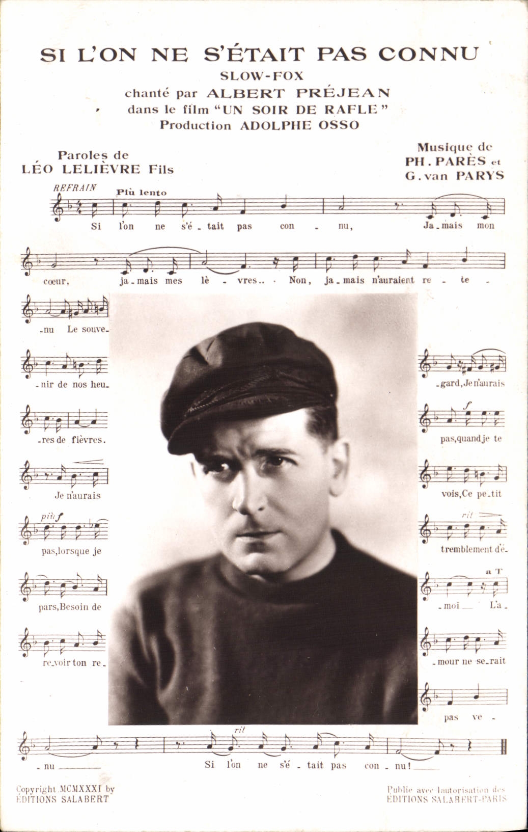 CPA Si l'on ne s'etait pas connu Albert Prejean Adolphe Osso