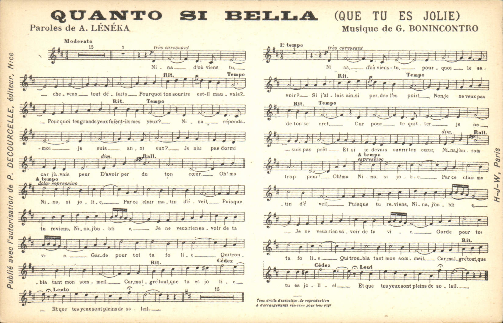 CPA Quanto Si Bella Leneka Bonincontro